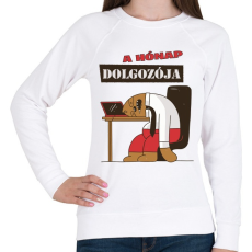 PRINTFASHION A hónap dolgozója - lajhár - Női pulóver - Fehér