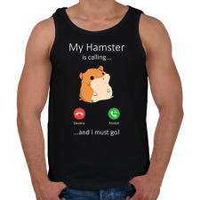 PRINTFASHION A hörcsögöm hív - Férfi atléta - Fekete atléta, trikó