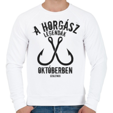 PRINTFASHION A horgász legendák - Férfi pulóver - Fehér
