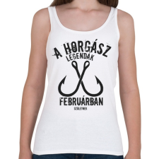 PRINTFASHION A horgász legendák - Női atléta - Fehér női trikó