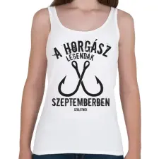PRINTFASHION A horgász legendák - Női atléta - Fehér női trikó