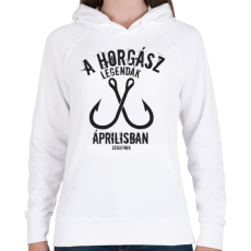 PRINTFASHION A horgász legendák - Női kapucnis pulóver - Fehér