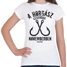 PRINTFASHION A horgász legendák - Női póló - Fehér