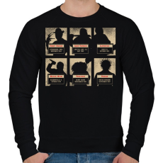 PRINTFASHION A horror horda - Férfi pulóver - Fekete