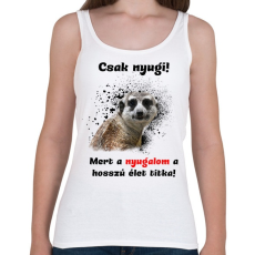 PRINTFASHION A hosszú élet titka - Női atléta - Fehér