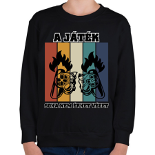 PRINTFASHION A JÁTÉK SOHA NEM ÉRHET VÉGET - Gyerek pulóver - Fekete gyerek pulóver, kardigán