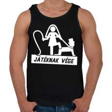 PRINTFASHION A játéknak vége - Férfi atléta - Fekete