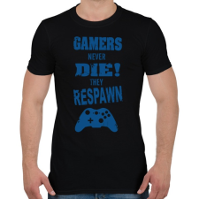 PRINTFASHION A játékosok nem halnak meg, újraélednek! - Férfi póló - Fekete férfi póló