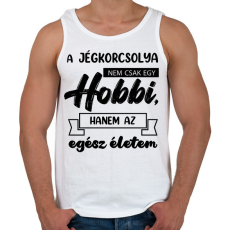 PRINTFASHION A jégkorcsolya nem csak egy hobbi - Férfi atléta - Fehér