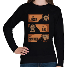 PRINTFASHION A jó, a rossz és Maurice - Női pulóver - Fekete