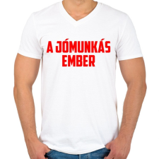 PRINTFASHION A jómunkás ember - Férfi V-nyakú póló - Fehér férfi póló
