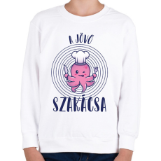 PRINTFASHION A jövő szakácsa - Gyerek pulóver - Fehér
