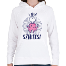 PRINTFASHION A jövő szakácsa - Női kapucnis pulóver - Fehér