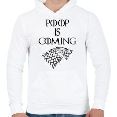 PRINTFASHION A kaki közeleg - Férfi kapucnis pulóver - Fehér