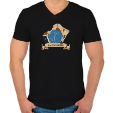 PRINTFASHION A Kalandmester - Férfi V-nyakú póló - Fekete férfi póló