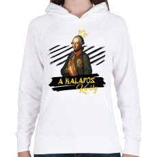 PRINTFASHION A kalapos király - Női kapucnis pulóver - Fehér