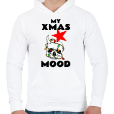 PRINTFASHION A karácsonyi hangulatom - Férfi kapucnis pulóver - Fehér