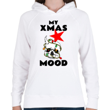 PRINTFASHION A karácsonyi hangulatom - Női kapucnis pulóver - Fehér női pulóver, kardigán