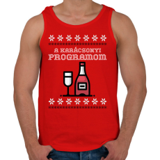 PRINTFASHION A KARÁCSONYI PROGRAMOM - Férfi atléta - Piros