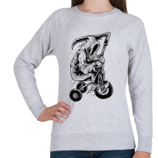 PRINTFASHION A kaszás biciklije - Női pulóver - Sport szürke