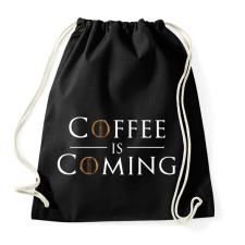 PRINTFASHION A kávé közeleg - Sportzsák, Tornazsák - Fekete tornazsák