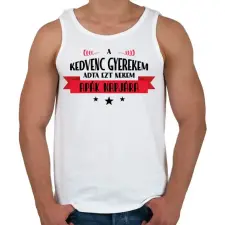 PRINTFASHION A kedvenc gyerekem - apák napja - Férfi atléta - Fehér atléta, trikó