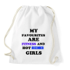 PRINTFASHION A kedvenceim a fitnessz és a jó decemberi születésű csajok - Sportzsák, Tornazsák - Fehér