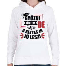 PRINTFASHION A kettes is jó lesz - Női kapucnis pulóver - Fehér