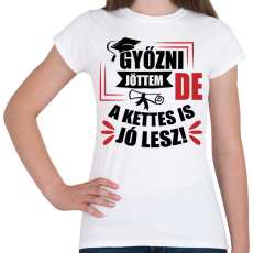 PRINTFASHION A kettes is jó lesz - Női póló - Fehér