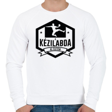 PRINTFASHION A kézilabda az életem - Férfi pulóver - Fehér
