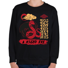 PRINTFASHION A kígyó éve - Gyerek pulóver - Fekete gyerek pulóver, kardigán
