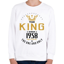 PRINTFASHION A király 1958-ban született - Gyerek pulóver - Fehér gyerek pulóver, kardigán