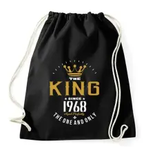 PRINTFASHION A király 1968-ban született - Sportzsák, Tornazsák - Fekete tornazsák