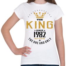 PRINTFASHION A király 1982-ben született - Női póló - Fehér női póló