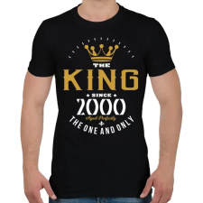 PRINTFASHION A király 2000-ben született - Férfi póló - Fekete férfi póló