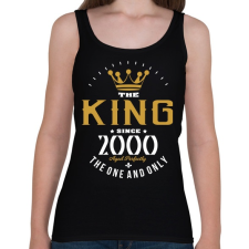 PRINTFASHION A király 2000-ben született - Női atléta - Fekete női trikó