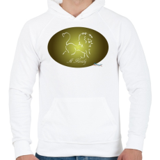 PRINTFASHION A Király - Férfi kapucnis pulóver - Fehér