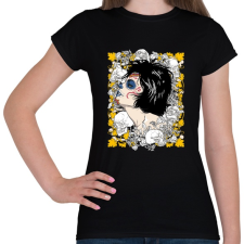 PRINTFASHION A királynő és a koponyák - Női póló - Fekete női póló