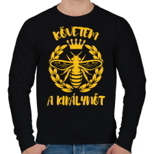 PRINTFASHION A királynő - Férfi - Férfi pulóver - Fekete férfi pulóver, kardigán