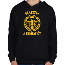 PRINTFASHION A királynő - Férfi - Gyerek kapucnis pulóver - Fekete gyerek pulóver, kardigán