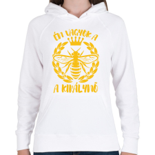 PRINTFASHION A királynő - Női - Női kapucnis pulóver - Fehér női pulóver, kardigán