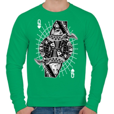PRINTFASHION A királynő szerelme - Férfi pulóver - Zöld