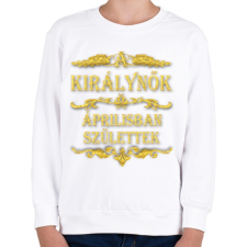 PRINTFASHION A királynők áprilisban születtek - Gyerek pulóver - Fehér gyerek pulóver, kardigán