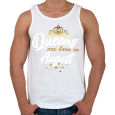 PRINTFASHION A királynők augusztusban születtek - Férfi atléta - Fehér