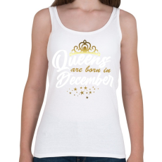 PRINTFASHION A királynők decemberben születtek - Női atléta - Fehér