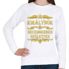 PRINTFASHION A királynők decemberben születtek - Női pulóver - Fehér női pulóver, kardigán