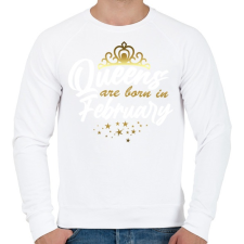 PRINTFASHION A királynők februárban születtek - Férfi pulóver - Fehér férfi pulóver, kardigán