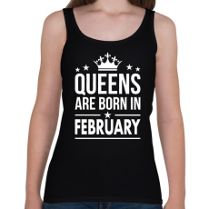 PRINTFASHION A királynők februárban születtek - Női atléta - Fekete