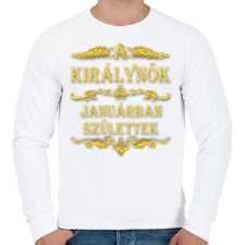 PRINTFASHION A királynők januárban születtek - Férfi pulóver - Fehér férfi pulóver, kardigán