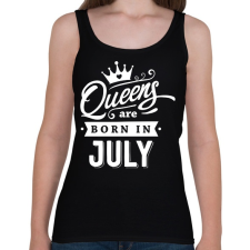 PRINTFASHION A királynők júliusban születnek - Női atléta - Fekete női trikó